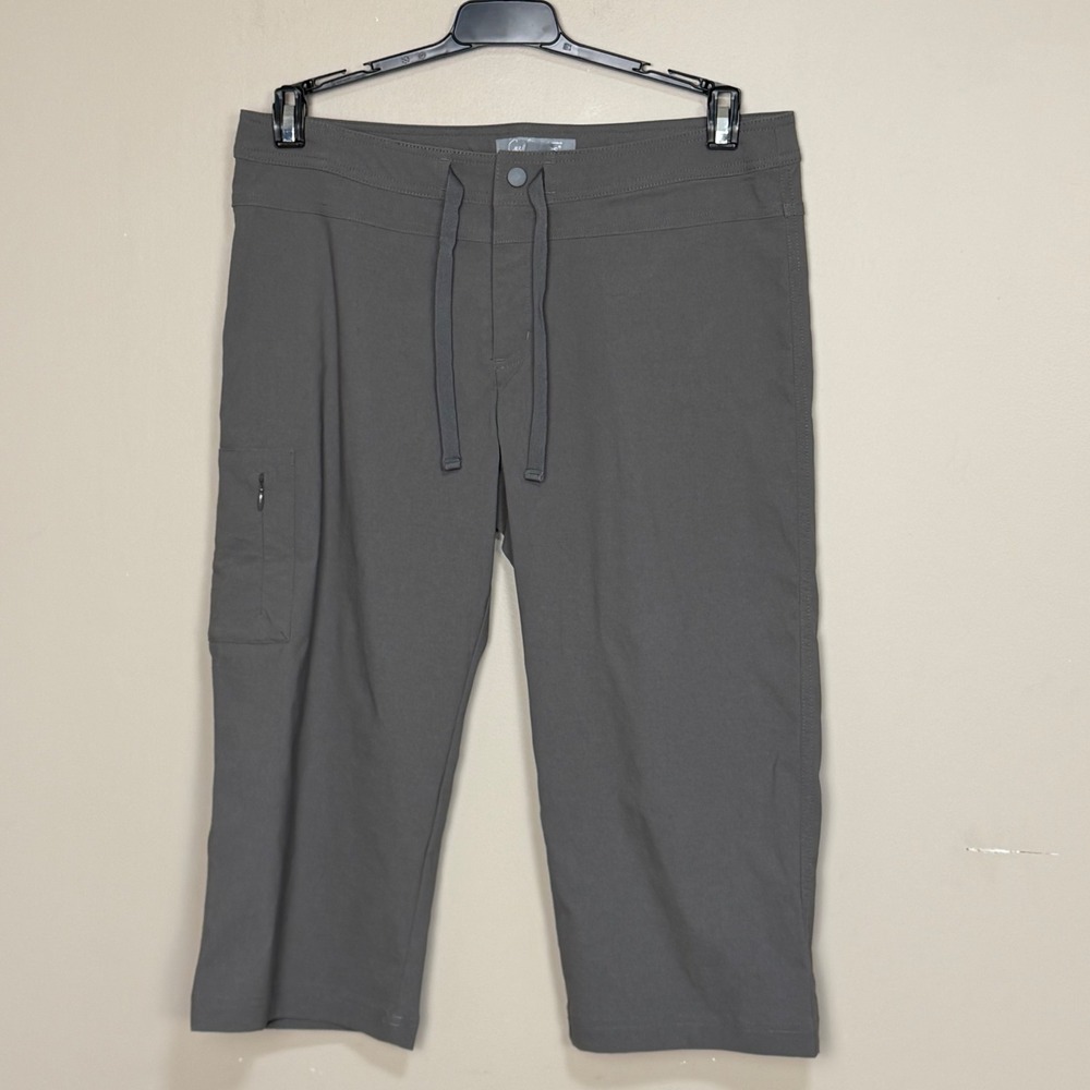 Gander Mountain Guide Series Womens Gray Capri Hiking Cargo Pants Size 10